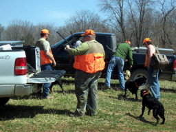 Photo of hunters getting ready.