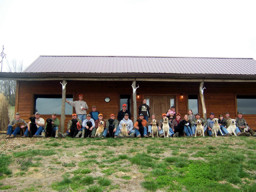 Photo of guides and dogs.